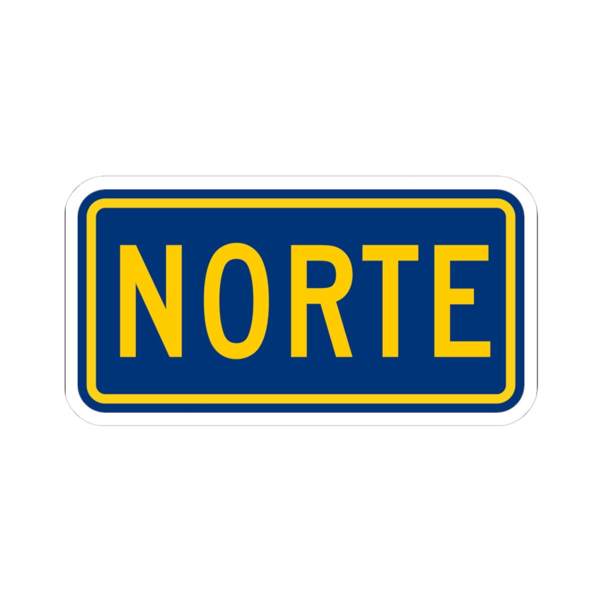 North plate county es (Puerto Rico) (Road Sign) STICKER Vinyl Kiss-Cut Decal