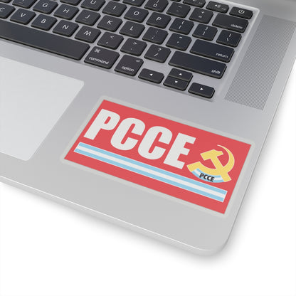 Flag of Communist Party Extraordinary Congress PCCE - STICKER Vinyl Kiss-Cut Decal