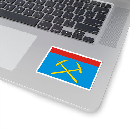 Flag of Podolsk Moscow oblast (Russia) STICKER Vinyl Kiss-Cut Decal
