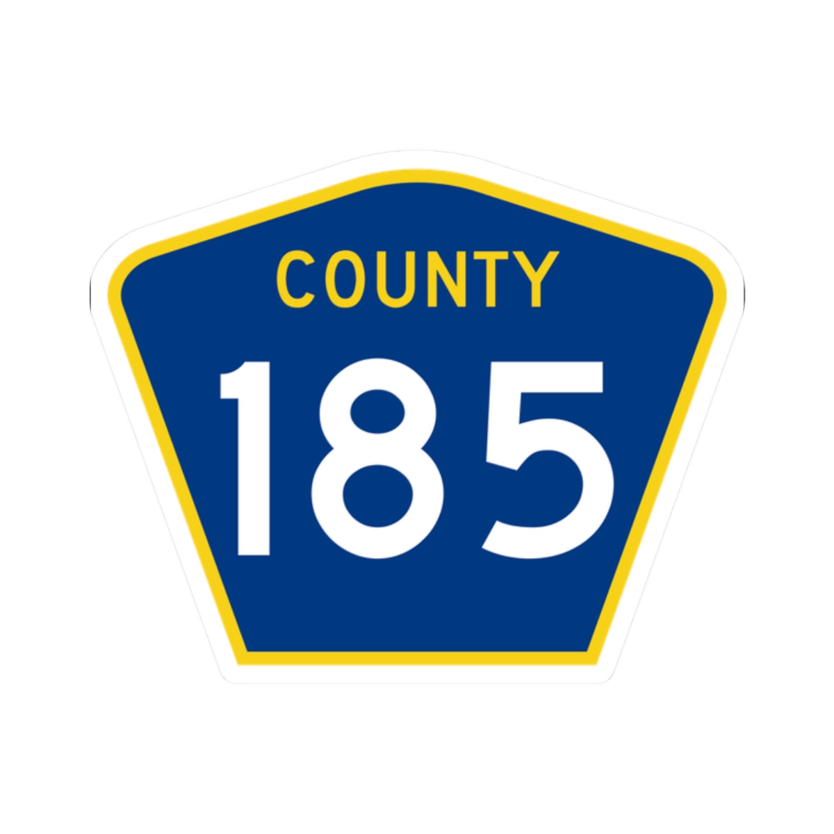 County 185 MN (Minnesota) (Road Sign) STICKER Vinyl Kiss-Cut Decal