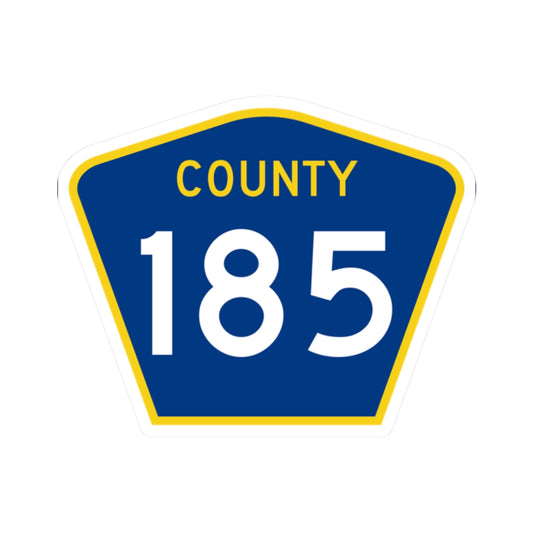 County 185 MN (Minnesota) (Road Sign) STICKER Vinyl Kiss-Cut Decal