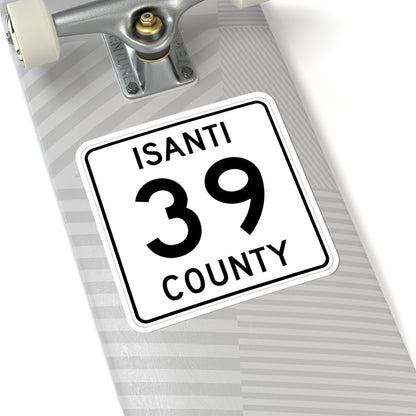 Isanti County 39 MN (Minnesota) (Road Sign) STICKER Vinyl Kiss-Cut Decal