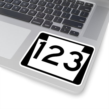 PA-123 (Pennsylvania) (Road Sign) STICKER Vinyl Kiss-Cut Decal