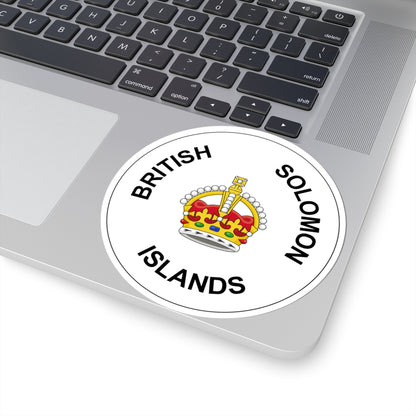 Badge of the Solomon Islands 1906-1947 (Solomon Islands) (Coat of Arms) STICKER Vinyl Kiss-Cut Decal