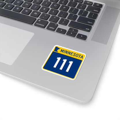 MN-111 (Minnesota) (Road Sign) STICKER Vinyl Kiss-Cut Decal