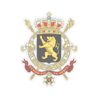 State Coat of Arms of Belgium - STICKER Vinyl Kiss-Cut Decal