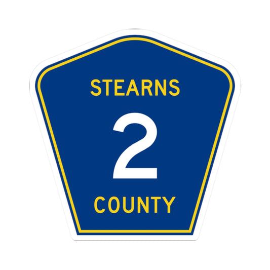 Stearns County Route 2 (Minnesota) (Road Sign) STICKER Vinyl Kiss-Cut Decal