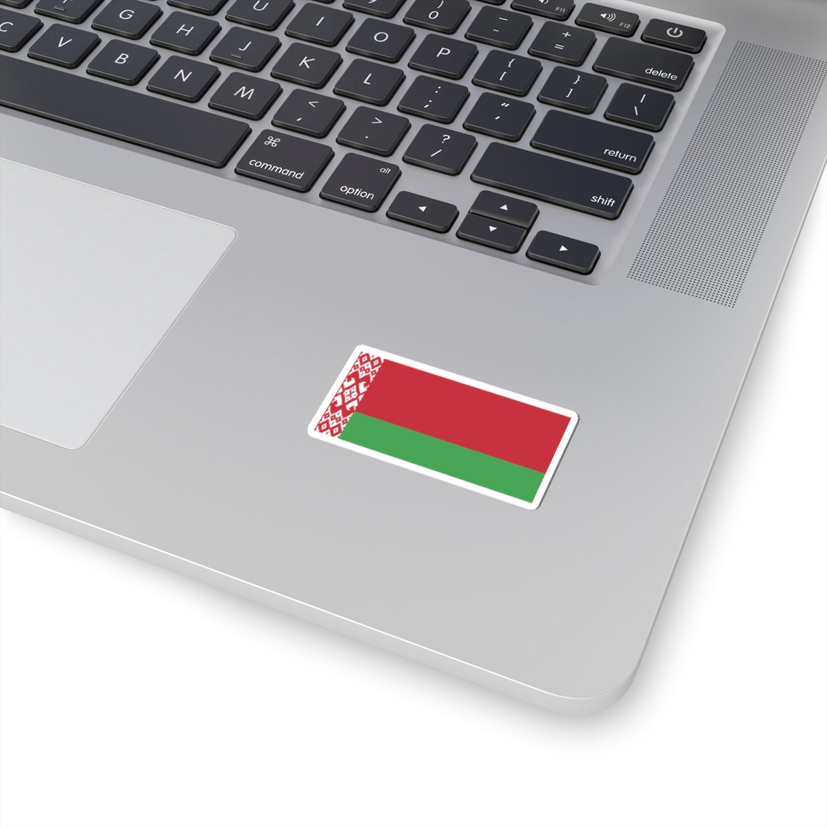Belarus flag on law (Belarus) STICKER Vinyl Kiss-Cut Decal