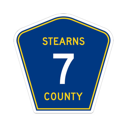 Stearns County Route 7 (Minnesota) (Road Sign) STICKER Vinyl Kiss-Cut Decal