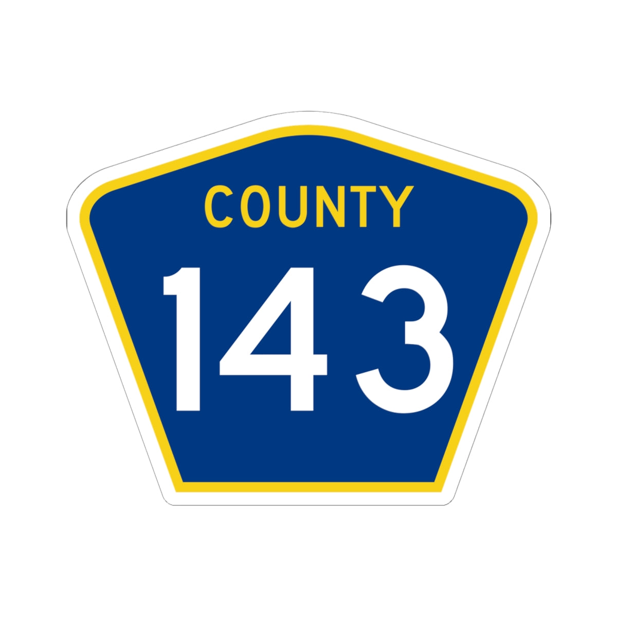 County 143 MN (Minnesota) (Road Sign) STICKER Vinyl Kiss-Cut Decal