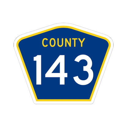County 143 MN (Minnesota) (Road Sign) STICKER Vinyl Kiss-Cut Decal