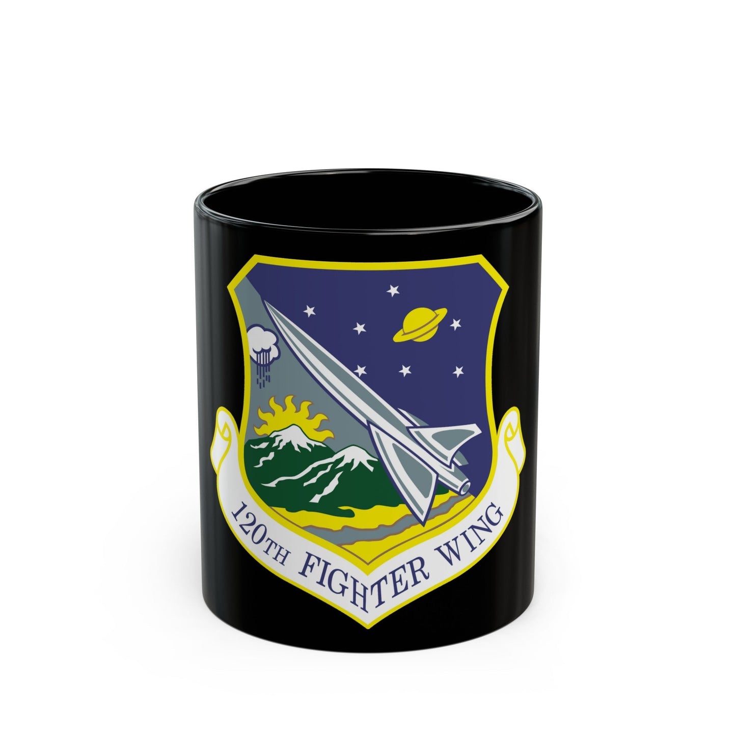 120th Fighter Wing (U.S. Air Force) Black Coffee Mug-11oz-The Sticker Space