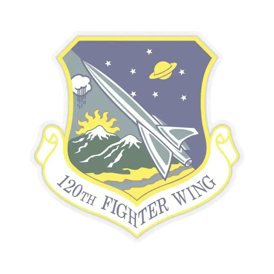 120th Fighter Wing (U.S. Air Force) STICKER Vinyl Kiss-Cut Decal 4 Inch Transparent - The Sticker Space