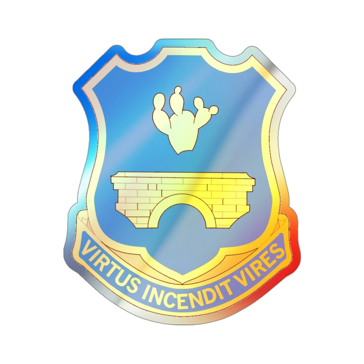 120th Infantry Regiment (U.S. Army) Holographic STICKER Die-Cut Vinyl Decal-3 Inch-The Sticker Space