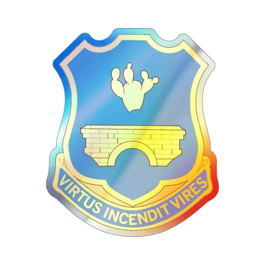 120th Infantry Regiment (U.S. Army) Holographic STICKER Die-Cut Vinyl Decal 4 Inch Holographic - The Sticker Space