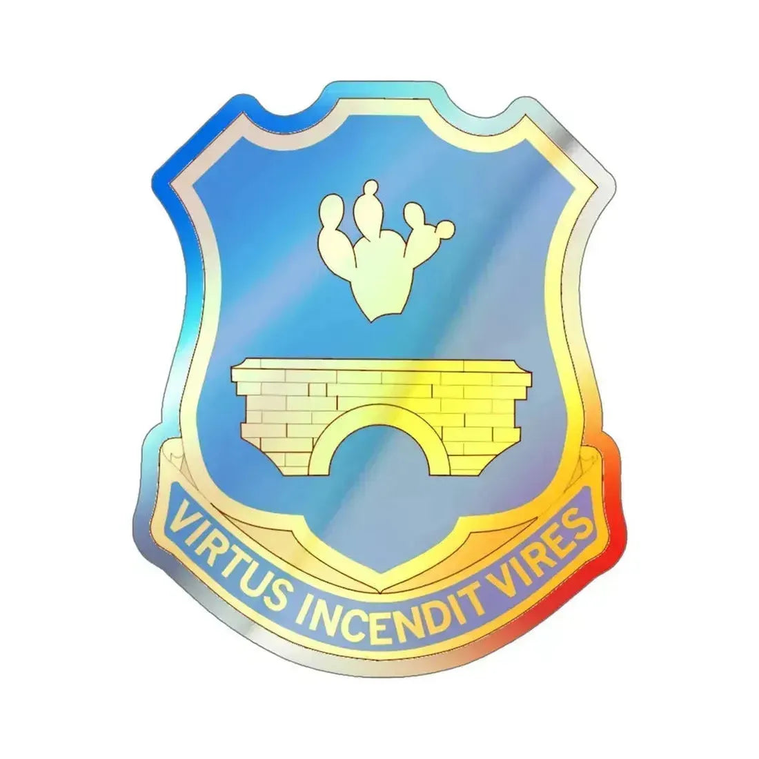 120th Infantry Regiment (U.S. Army) Holographic STICKER Die-Cut Vinyl Decal 5 Inch Holographic - The Sticker Space