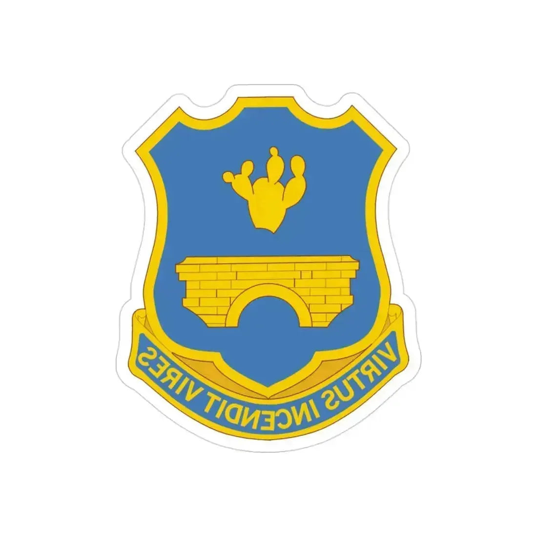 120th Infantry Regiment (U.S. Army) REVERSE PRINT Transparent Die-Cut STICKER 3 Inch Die-Cut Transparent - The Sticker Space
