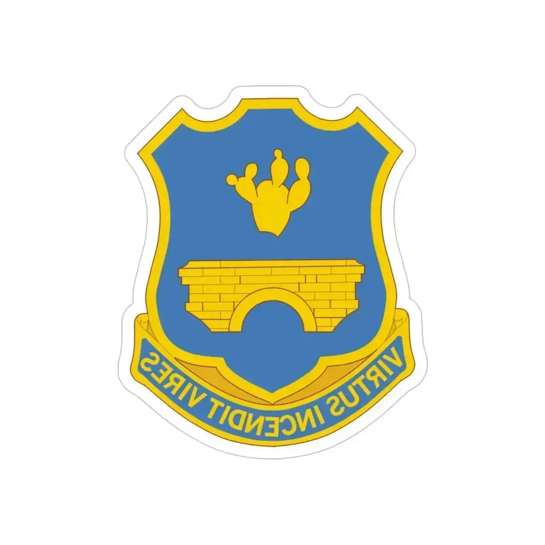120th Infantry Regiment (U.S. Army) REVERSE PRINT Transparent Die-Cut STICKER 5 Inch Die-Cut Transparent - The Sticker Space