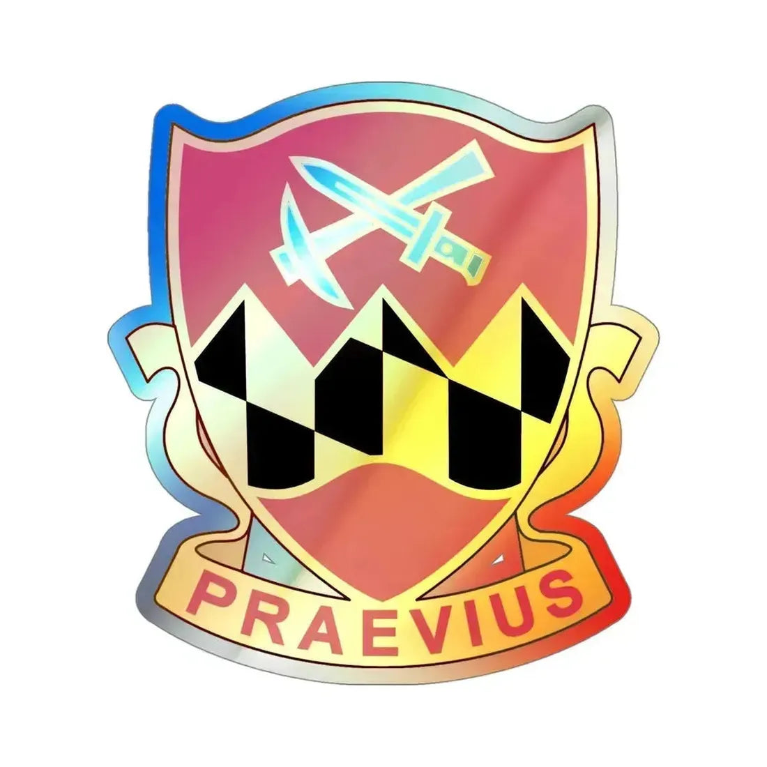 121 Engineer Battalion (U.S. Army) Holographic STICKER Die-Cut Vinyl Decal 4 Inch Holographic - The Sticker Space