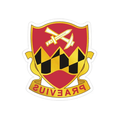 121 Engineer Battalion (U.S. Army) REVERSE PRINT Transparent Die-Cut STICKER 2 Inch Die-Cut Transparent - The Sticker Space