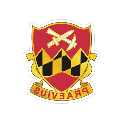 121 Engineer Battalion (U.S. Army) REVERSE PRINT Transparent Die-Cut STICKER 6 Inch Die-Cut Transparent - The Sticker Space