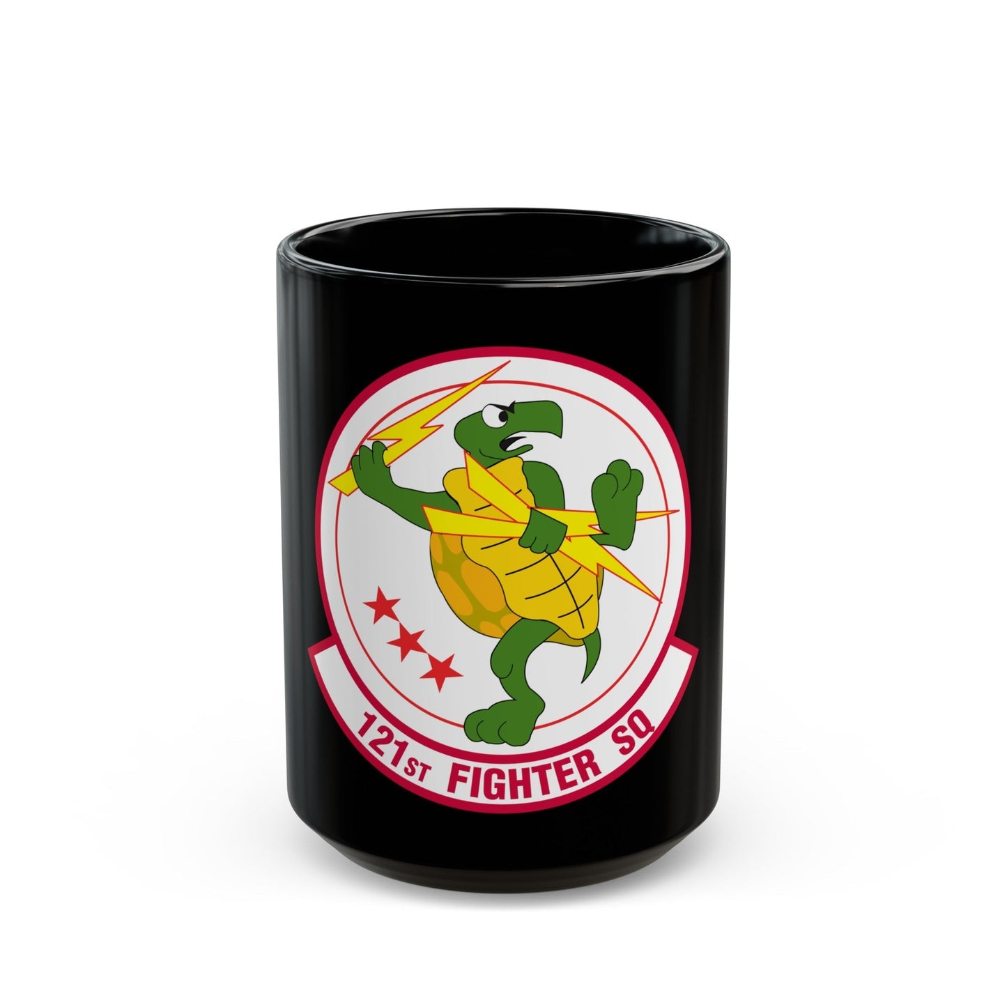 121 Fighter Squadron (U.S. Air Force) Black Coffee Mug-15oz-The Sticker Space