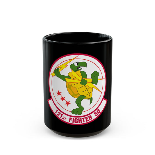 121 Fighter Squadron (U.S. Air Force) Black Coffee Mug-15oz-The Sticker Space