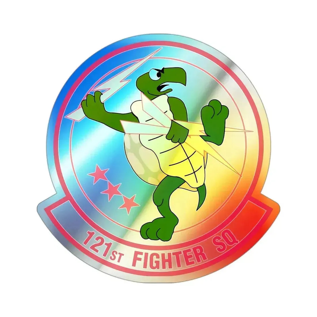 121 Fighter Squadron (U.S. Air Force) Holographic STICKER Die-Cut Vinyl Decal - The Sticker Space