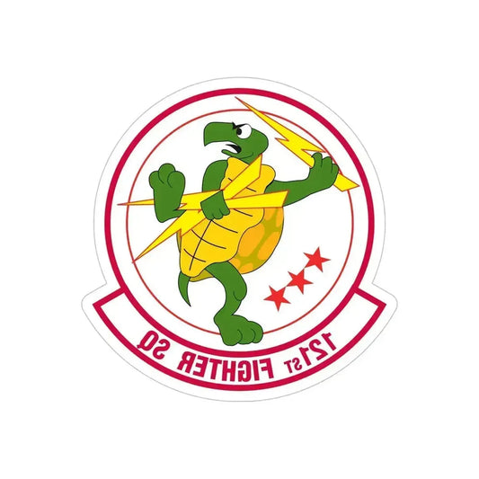 121 Fighter Squadron (U.S. Air Force) REVERSE PRINT Transparent Die-Cut STICKER 6 Inch Die-Cut Transparent - The Sticker Space