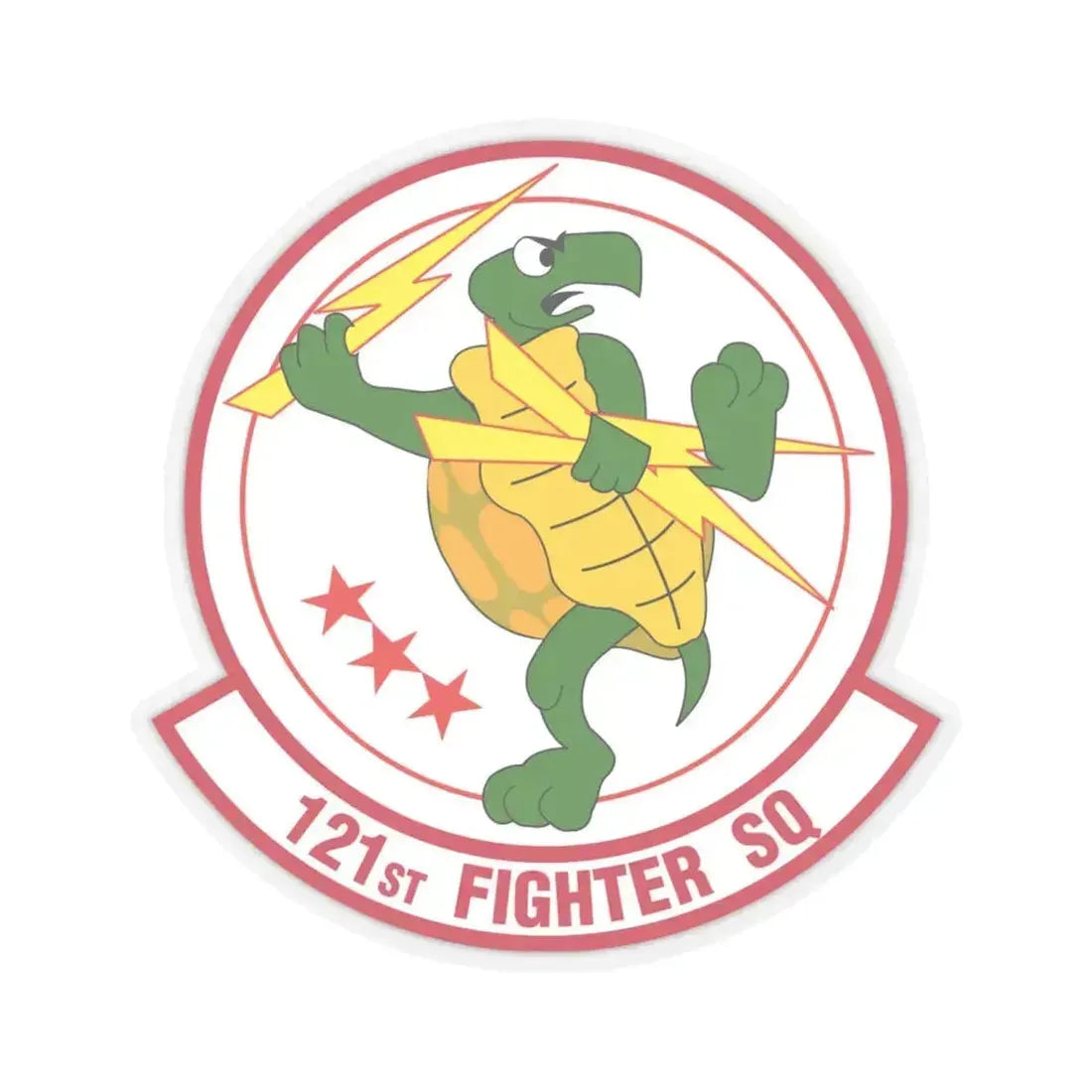 121 Fighter Squadron (U.S. Air Force) STICKER Vinyl Kiss-Cut Decal 6 Inch Transparent - The Sticker Space