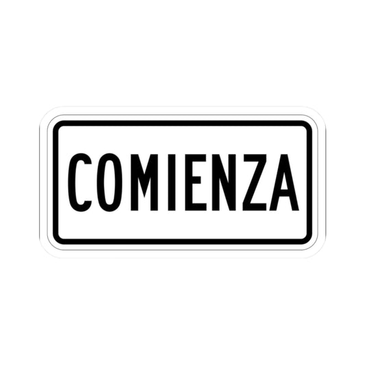 Begin plate es (Puerto Rico) (Road Sign) STICKER Vinyl Kiss-Cut Decal