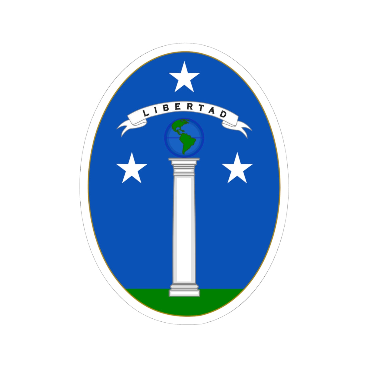 Arms of Chile 1819-1834 (Chile) (Coat of Arms) STICKER Vinyl Kiss-Cut Decal