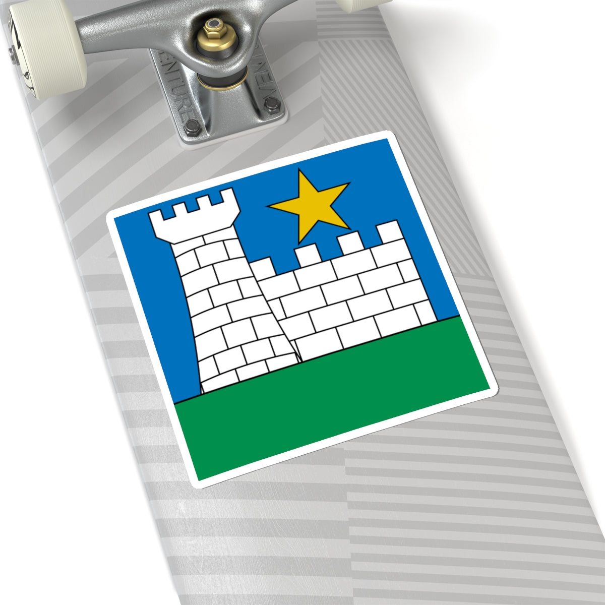 Flag of Bishop Bernard Fellay (Switzerland) STICKER Vinyl Kiss-Cut Decal