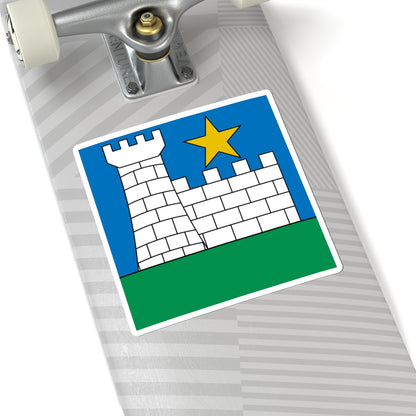 Flag of Bishop Bernard Fellay (Switzerland) STICKER Vinyl Kiss-Cut Decal