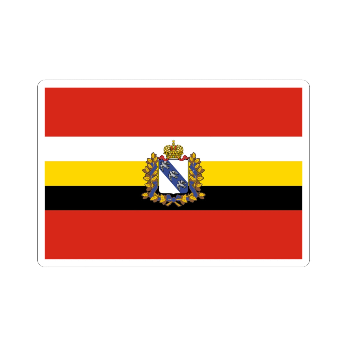 Flag of Kursk Oblast large (Russia) STICKER Vinyl Kiss-Cut Decal