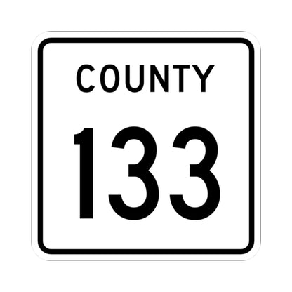 County 133 square (Minnesota) (Road Sign) STICKER Vinyl Kiss-Cut Decal