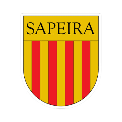 Antic escut municipal de Sapeira (Spain) (Coat of Arms) STICKER Vinyl Kiss-Cut Decal