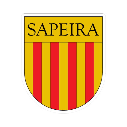 Antic escut municipal de Sapeira (Spain) (Coat of Arms) STICKER Vinyl Kiss-Cut Decal