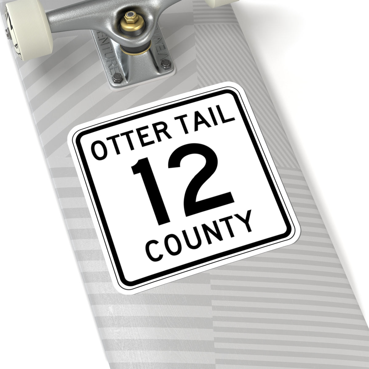 Otter Tail County Route 12 MN (Minnesota) (Road Sign) STICKER Vinyl Kiss-Cut Decal