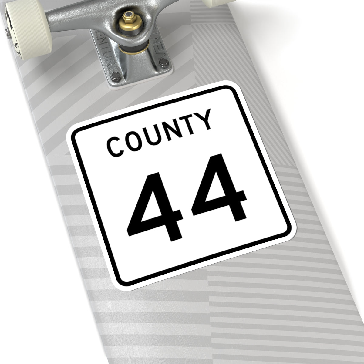 County 44 square (Minnesota) (Road Sign) STICKER Vinyl Kiss-Cut Decal