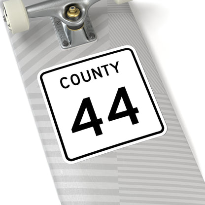 County 44 square (Minnesota) (Road Sign) STICKER Vinyl Kiss-Cut Decal