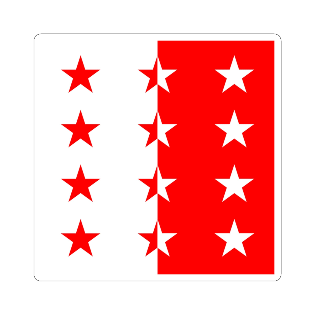 Flag of the Rhodanic Republic (Switzerland) STICKER Vinyl Kiss-Cut Decal