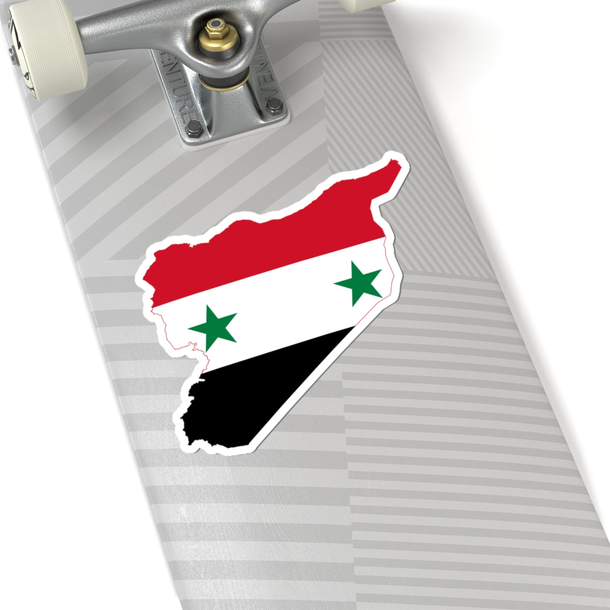 Flag-map of Syria Irredentist (Syria) STICKER Vinyl Kiss-Cut Decal