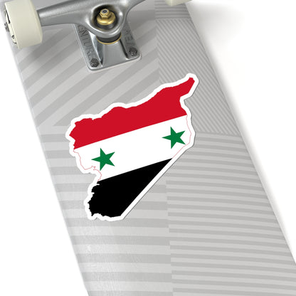 Flag-map of Syria Irredentist (Syria) STICKER Vinyl Kiss-Cut Decal