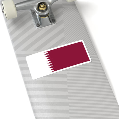 Flag of Qatar (Qatar) STICKER Vinyl Kiss-Cut Decal