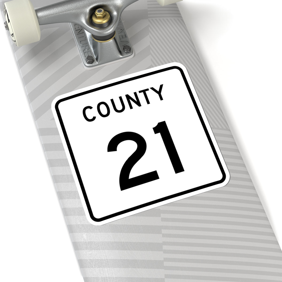 County 21 square (Minnesota) (Road Sign) STICKER Vinyl Kiss-Cut Decal