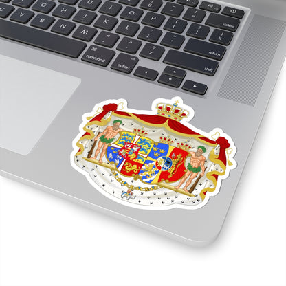 Armoiries de la reine Lovisa de Suede (Denmark) (Coat of Arms) STICKER Vinyl Kiss-Cut Decal