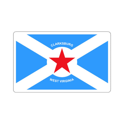 Flag of Clarksburg, West Virginia - STICKER Vinyl Kiss-Cut Decal