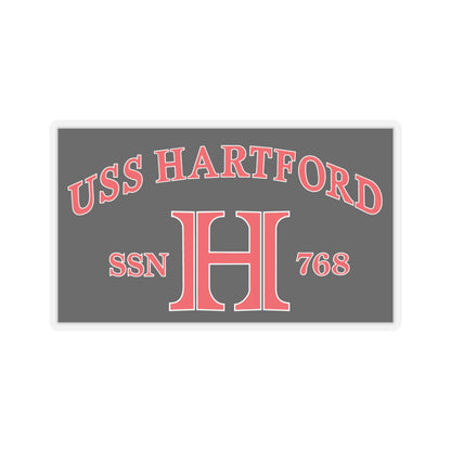 USS Hartford SSN 768 Flag (U.S. Navy) STICKER Vinyl Kiss-Cut Decal