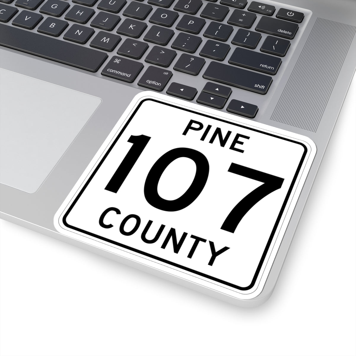 Pine County Route 107 MN (Minnesota) (Road Sign) STICKER Vinyl Kiss-Cut Decal